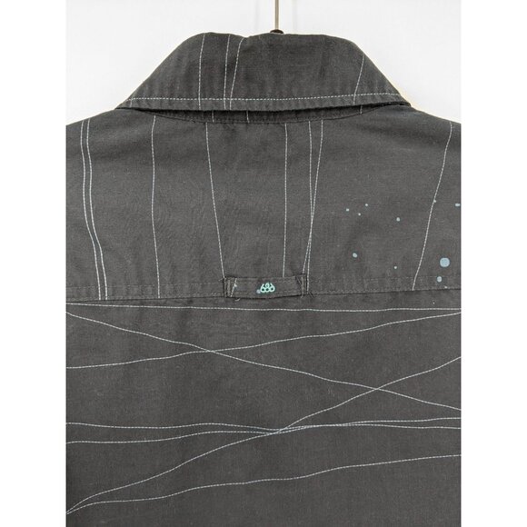 686 Performance Dry Shirt Men Size M Button Up Abstract Print Outdoor Streetwear - Picture 6 of 12
